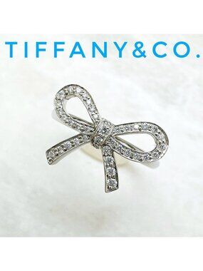 Tiffany & Co Bow Diamond Platinum Ring